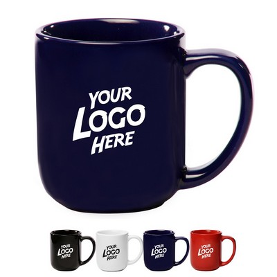 Glossy Ceramic Latte Custom Coffee Mugs-12 oz