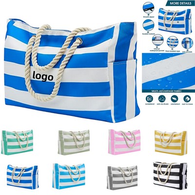 Women Canvas Stripe Handbags